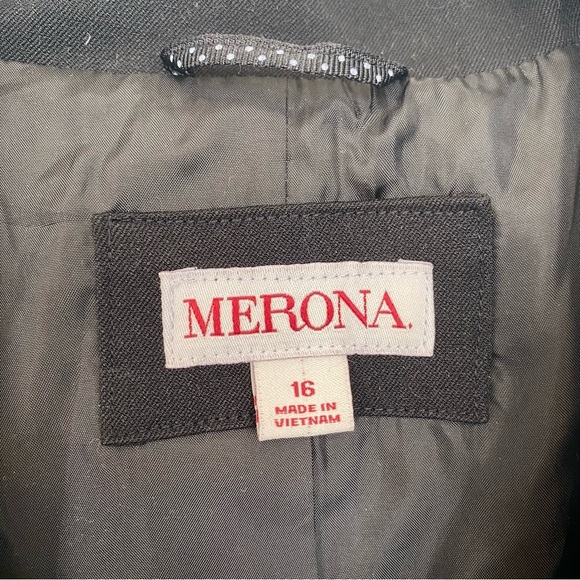Merona Women’s Black One Button Blazer Size 16 - Picture 3 of 8